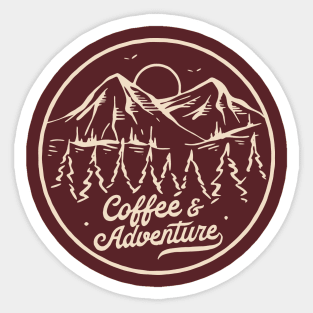 Coffee & Adventure Sticker